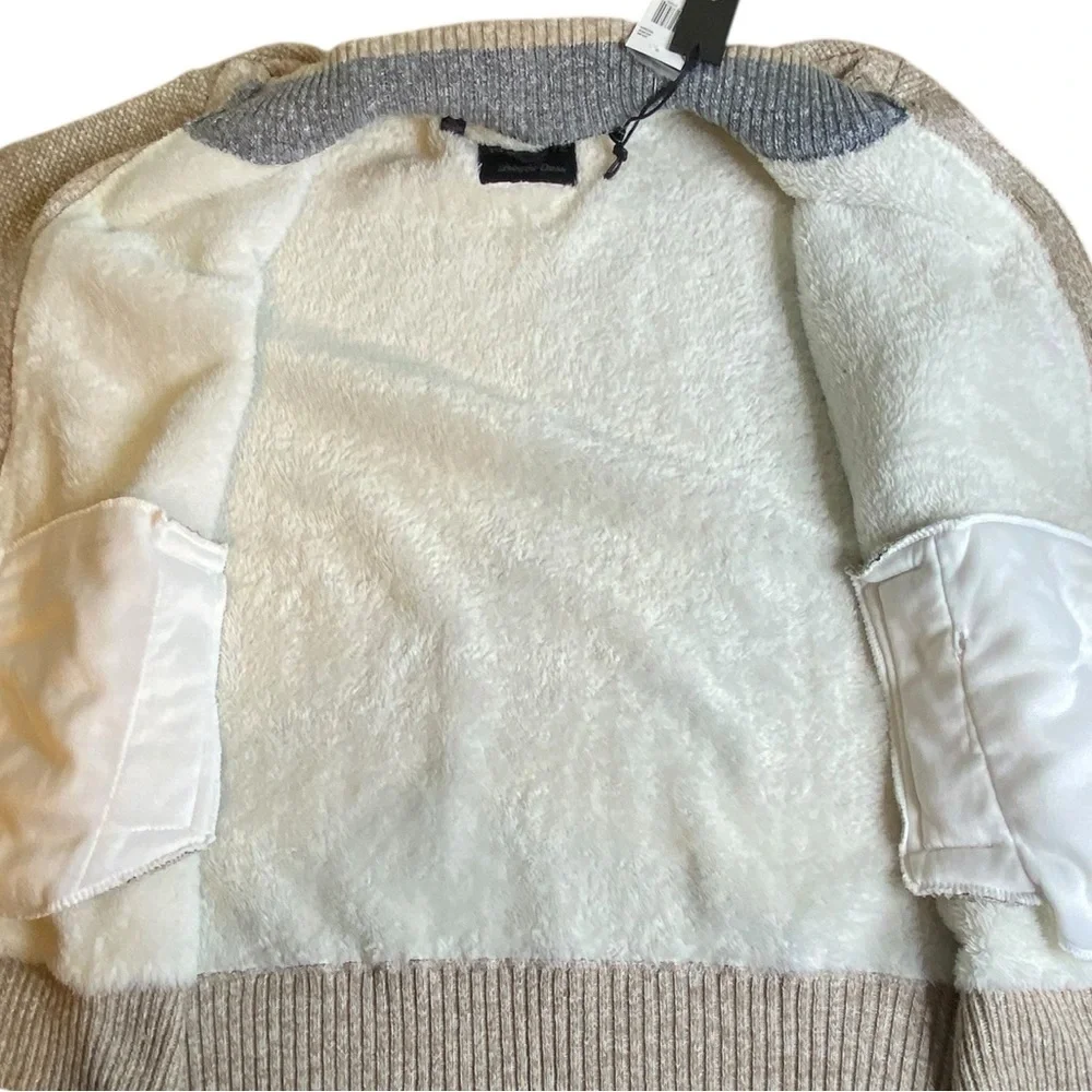BUFFALO DAVID BITTON Wadle Faux Fur-Lined Cardigan Men’s Size L NWT
